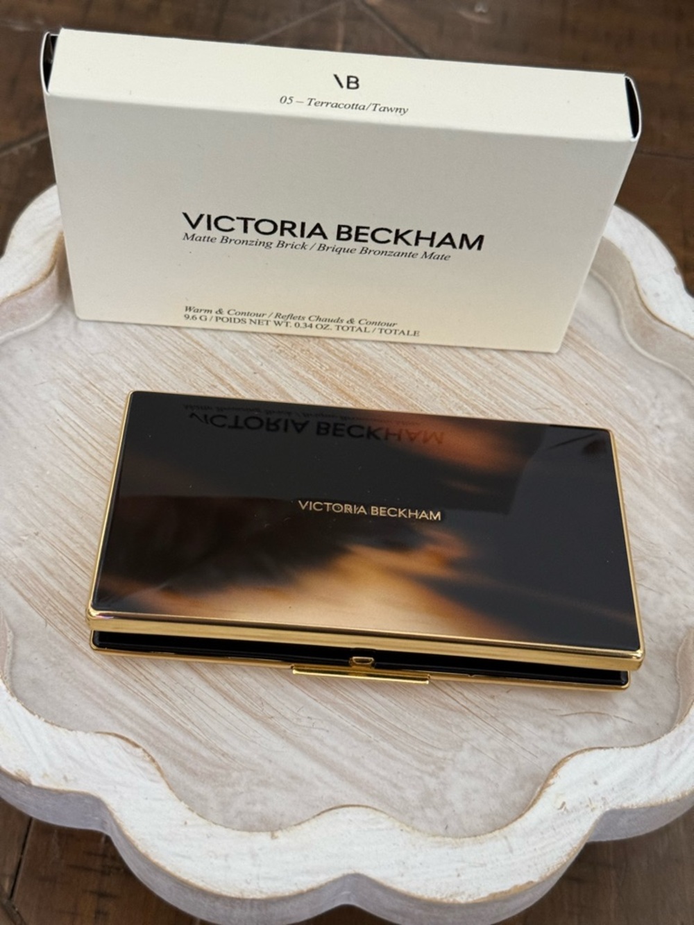 Victoria Beckham Bronzing Brick #5 + BeautyCounter Bronzing Brush NIB Luxe - Picture 3 of 6
